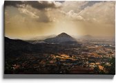 Walljar - Aerial Landscape - Muurdecoratie - Canvas schilderij