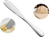 Luxe RVS Botermes - 20 CM - Butter Knife Met Gaten Voor Het Scheppen & Smeren van (Koude) Boter - Ontbijt Bestek Mes - Botersmeer Mes - Smeermes - Roestvrij Staal - 20 CM