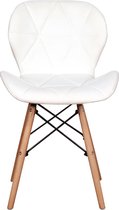 Vanos Premium White - Set van 4 stoelen - Eetkamerstoelen - Stoelen Comfortabel - Eettafel Stoelen