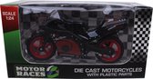Johntoy Motor Super Bike 28 Junior 1:24 Die-cast Zwart/rood