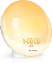 Garpex® Wake Up Light – Wekkerradio – Digitale Wekker – Wekker lamp – Alarmklok – Smart Clock – Draadloos – LED