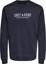 Only & Sons Trui Onsdirk Logo Crew Neck Sweat Cs 22022809 Dark Navy Mannen Maat - XS