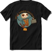 Casual skelet T-Shirt Grappig | Dieren halloween Kleding Kado Heren / Dames | Animal Skateboard Cadeau shirt - Zwart - L