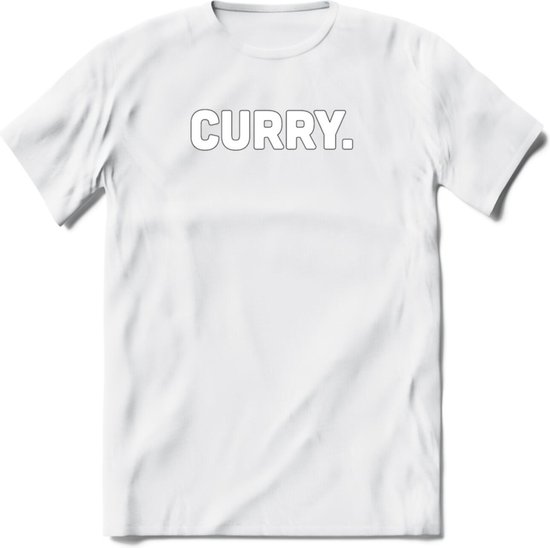 Curry - Snack T-Shirt | Grappig Verjaardag Kleding Cadeau | Eten En Snoep Shirt | Dames - Heren - Unisex Tshirt | - Wit - 3XL
