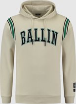 Ballin Amsterdam -  Heren Slim Fit   Hoodie  - Bruin - Maat L