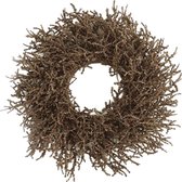 Non-branded Kerstkrans Forest 30 Cm Zijde Donkerbruin