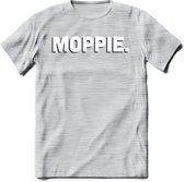 Moppie - Valentijn T-Shirt | Grappig Valentijnsdag Cadeautje voor Hem en Haar | Dames - Heren - Unisex | Kleding Cadeau | - Licht Grijs - Gemaleerd - XL
