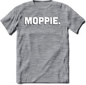 Moppie - Valentijn T-Shirt | Grappig Valentijnsdag Cadeautje voor Hem en Haar | Dames - Heren - Unisex | Kleding Cadeau | - Donker Grijs - Gemaleerd - XXL