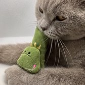 kattenspeeltje - schattig speeltje - cattoy - krokodil - kroontje - kattenspeelgoed - kittenspeelgoed - speelgoed voor katten -  catnip - kattenkruid