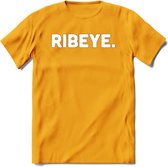 Ribeye - Snack T-Shirt | Grappig Verjaardag Kleding Cadeau | Eten En Snoep Shirt | Dames - Heren - Unisex Tshirt | - Geel - XL