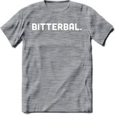 Bitterbal - Snack T-Shirt | Grappig Verjaardag Kleding Cadeau | Eten En Snoep Shirt | Dames - Heren - Unisex Tshirt | - Donker Grijs - Gemaleerd - L