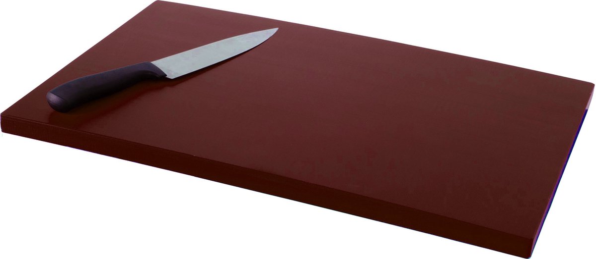 SARO Snijplank Polyethyleen – Bruin – Antislip – 50×30×1,5 cm – HACCP – Vaatwasmachinebestendig