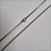 Aramat jewels ® - Stalen venetiaanse ketting zilverkleurig 55cm 2mm