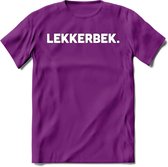 Lekkerbek - Snack T-Shirt | Grappig Verjaardag Kleding Cadeau | Eten En Snoep Shirt | Dames - Heren - Unisex Tshirt | - Paars - M