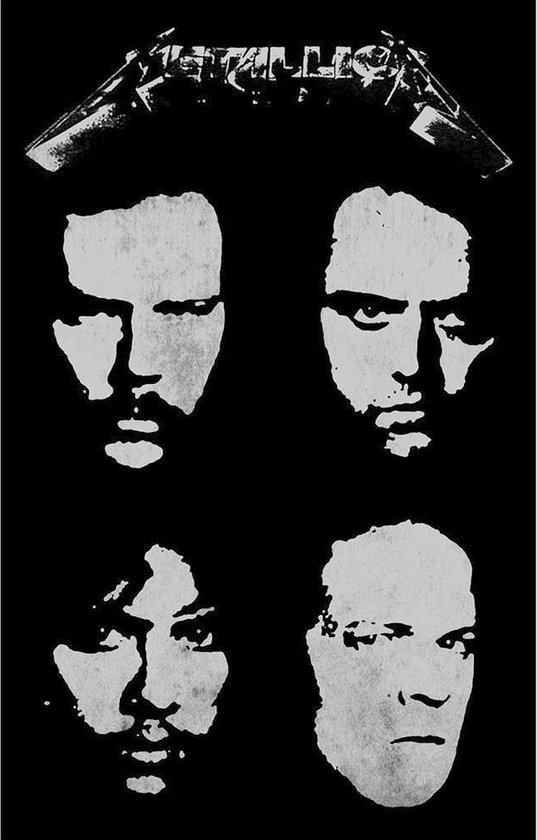 Metallica Textiel Poster Flag Black Album Zwart