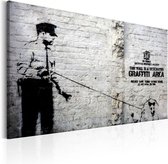 Schilderij - Graffiti Area (Police and a Dog) by Banksy.