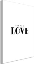 Schilderij - Simple Love (1 Part) Vertical.