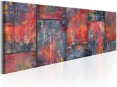 Schilderij - Metal Mosaic: Red.