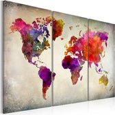 Schilderij - World - Mosaic of Colours.