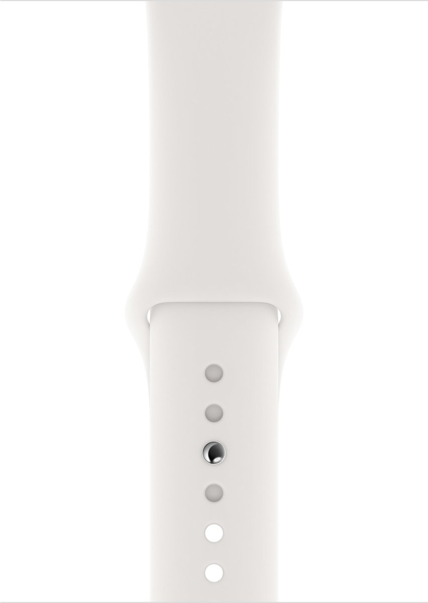 Series 5 silver aluminum case white sport band 44mm sale