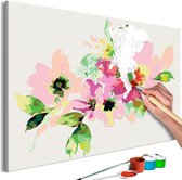 Doe-het-zelf op canvas schilderen - Colourful Flowers.