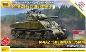 Zvezda - 1/72 M4 A2 (75mm) Sherman Medium Tank (12/21) * - ZVE5063 - kits de modélisme, jouets de construction pour enfants, peinture de modèle et accessoires