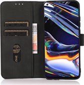 KHAZNEH Hoesje Retro Portemonnee Case Zwart Geschikt voor Samsung Galaxy S22 Ultra