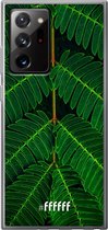 6F hoesje - geschikt voor Samsung Galaxy Note 20 Ultra -  Transparant TPU Case - Symmetric Plants #ffffff