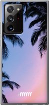 6F hoesje - geschikt voor Samsung Galaxy Note 20 Ultra -  Transparant TPU Case - Sunset Palms #ffffff