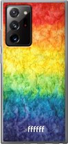 6F hoesje - geschikt voor Samsung Galaxy Note 20 Ultra -  Transparant TPU Case - Rainbow Veins #ffffff