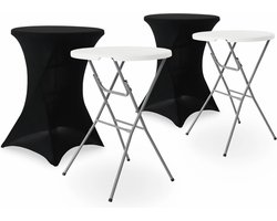 sweeek - 2x statafel gala met hoes, ø80cmx110cm