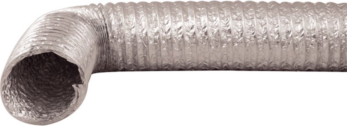 Aludec Flexibele Afvoerslang Aluminium - Ø 102 mm x 2 m - Zilver