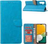 Samsung A13 Hoesje Blauw - Samsung Galaxy A13 Booktype met Pasjeshouder - A13 4G book case Portemonee hoesje