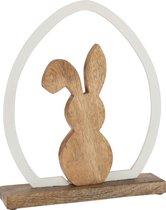 Konijn - Konijn | hout | wit - naturel | 27x5.5x (h)32.5 cm