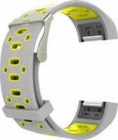 Fitbit charge 2 Sport bandje grijs - geel small