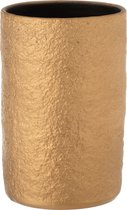 Vaas | keramiek | goud | 14x14x (h)22 cm