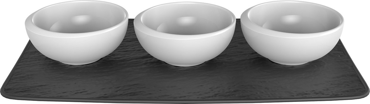 Villeroy & Boch Dipschaaltjes Set / Kleine Schalen NewMoon – 4-delig – Stijlvol en Duurzaam – Perfect voor Dips, Sauzen en Snacks