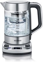 Severin WK3422 Glaswaterkoker 1.5L 3000W RVS/Zwart