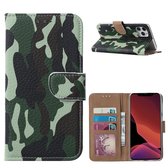 Fonu Boekmodel hoesje Camoprint Geschikt Voor iPhone 13 Pro Max