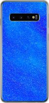 Geschikt voor Samsung Galaxy S10 hoesje - Blauw - Abstract - Design - Siliconen Telefoonhoesje