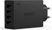 Aukey PA-U31  4 -poors 30W USB-oplader voor iPhone / Android-smartphone / tablet / Bluetooth-luidspreker enz. zwart