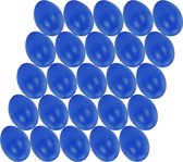 100x stuks donkerblauw hobby knutselen eieren van plastic 4.5 cm - Pasen decoraties - Zelf decoreren