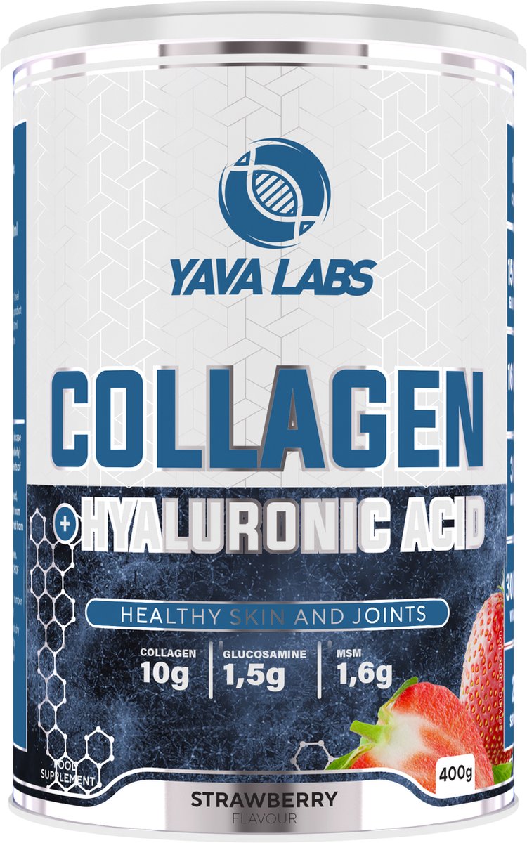Yava Labs COLLAGEN + HYALURONIC ACID Strawberry 400 GR