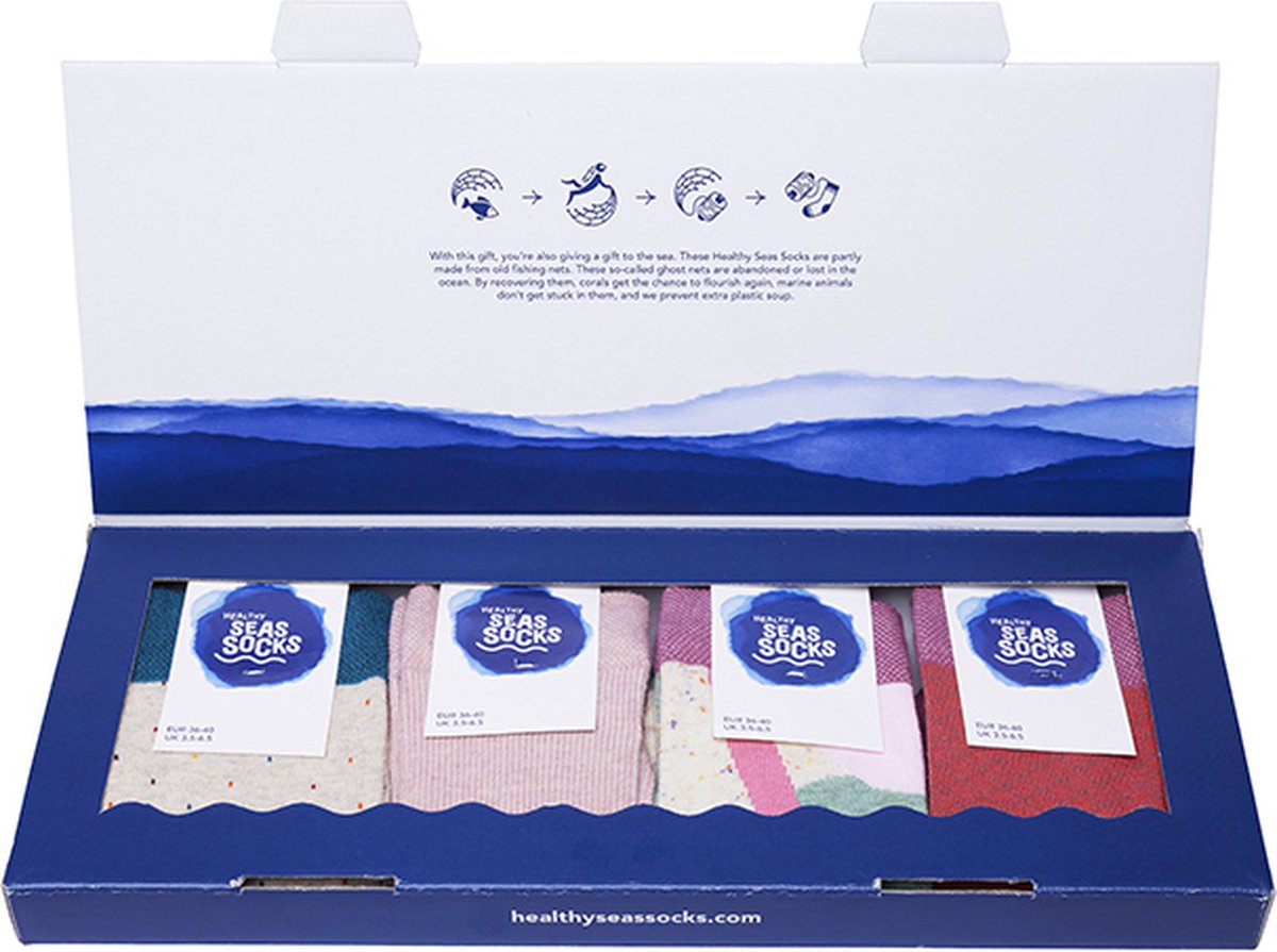 Giftbox met 3 paar Sokken Dames | Maat 36 – 40 | HealthySeasSocks
