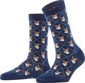 Burlington Welsh Corgi Sokken Dames 27065 - Blauw 6120 marine Dames - 36-41