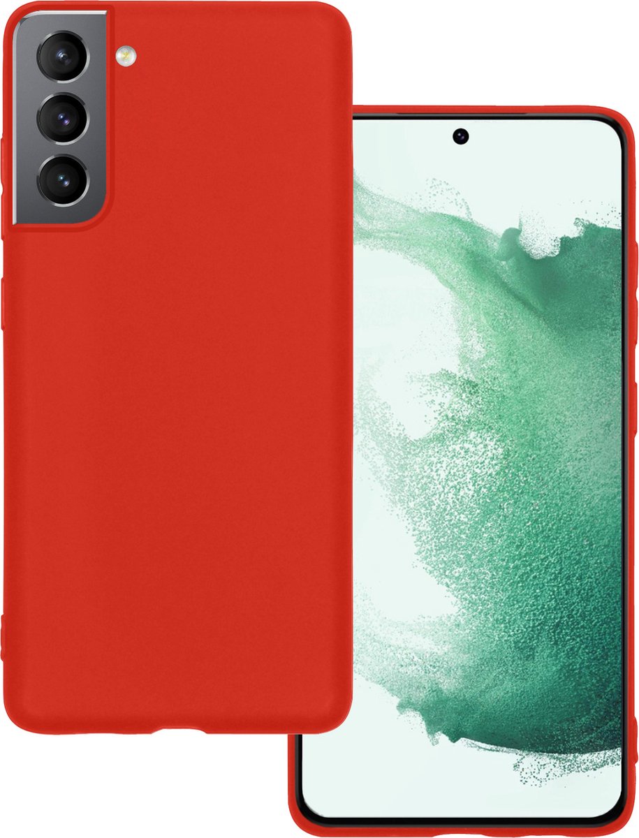 Hoesje Geschikt voor Samsung Galaxy S22 - Sterk & Shockproof - Hoes Cover - Siliconen Case - Rood