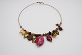 Aquatolia pink natural stone necklace