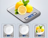 Loft Home Voedsel Weegschaal | Digitale Keukenweegschaal | Smart Touch Control | Digitaal | Nauwkeurig | 10 KG | Zilver