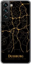 Coque Samsung Galaxy S22 - Duisbourg - Carte - Or - Coque de téléphone en Siliconen