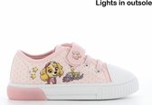 Nickelodeon - "Paw Patrol" kinderschoenen met lichtjes, roze sneakers met dubbele klittenband, maat 25